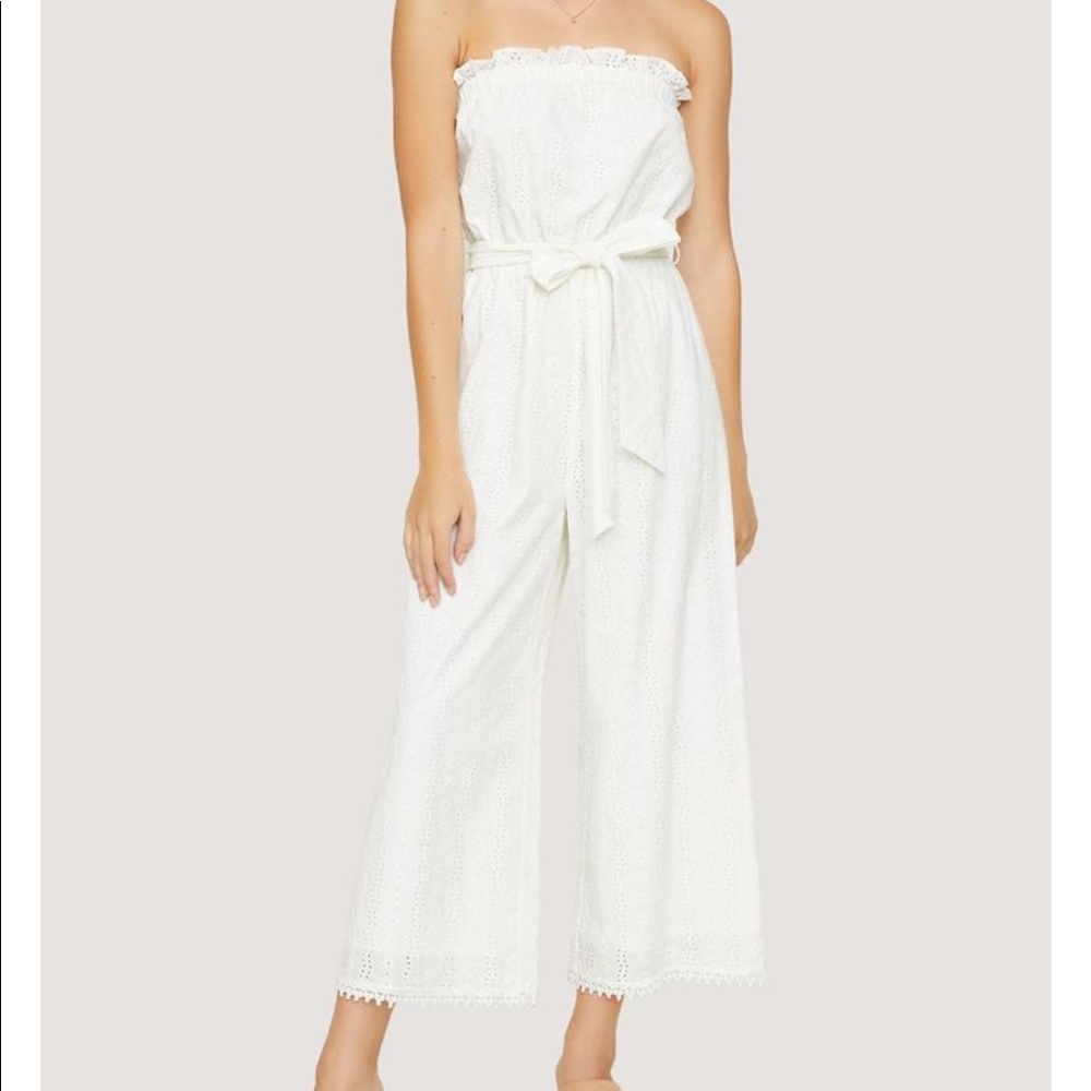 White Strapless Jumpsuit, South Moon Under